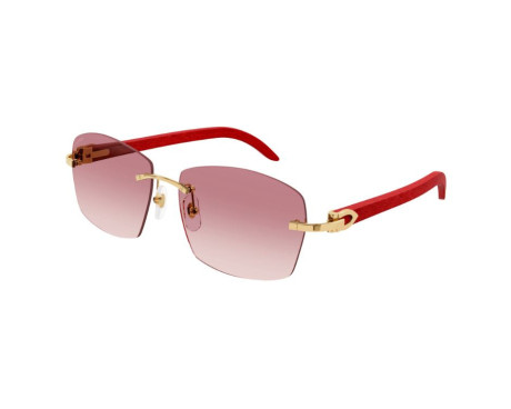 103185-lunettes Cartier - lunettes Cartier bois - Lunettes Cartier rose