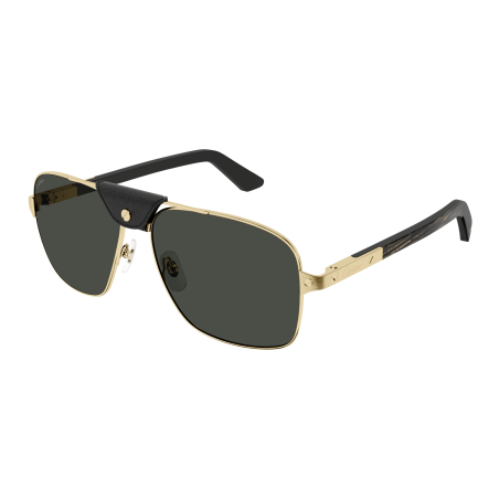Cartier Santos Zonnebril Hoorn en Hout CT0389S