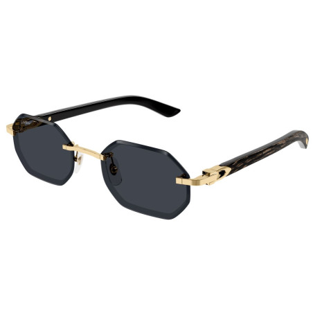 Lunettes de Soleil Cartier Corne et Bois Décor C CT0439S