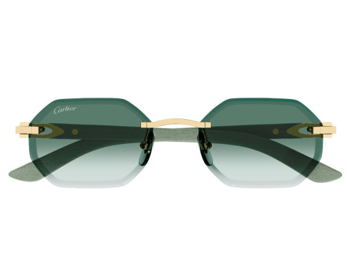 Lunettes de Soleil Cartier Corne et Bois Décor C CT0439S