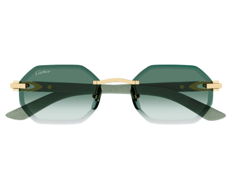 146631-Lunettes de Soleil Cartier Corne et Bois Décor C CT0439S