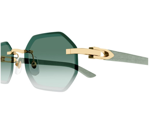 Lunettes de Soleil Cartier Corne et Bois Décor C CT0439S