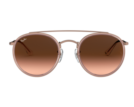 159521-Ray-Ban Zonnebril Rond Dubbele Brug RB3647N