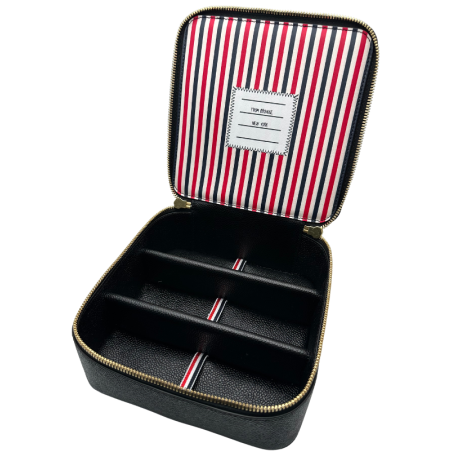 Étui de voyage en cuir lunettes Thom Browne UAC067A