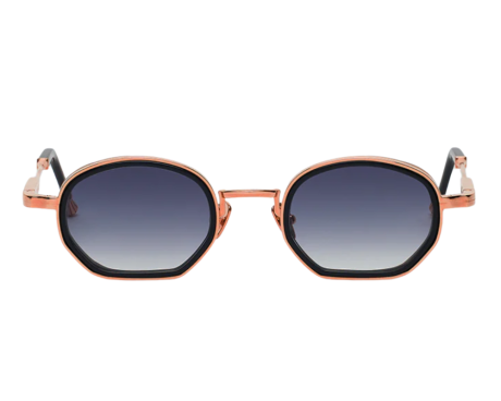 238385-Lunettes de soleil John Dalia Mat – Monture ovale en or 22 carats