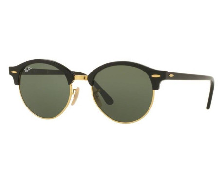 39092-Lunettes de soleil Ray-Ban Clubround RB4246 901 Black/Gold | Revendeur Agréé Ray-Ban | product_reduce_price
