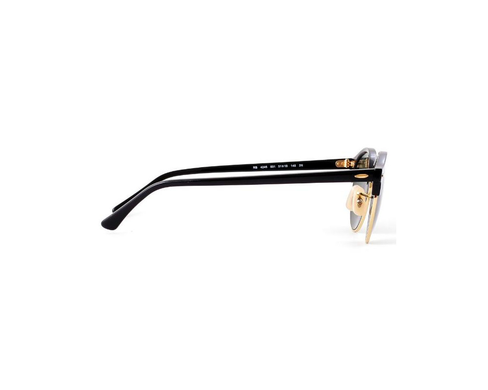 Lunettes de soleil Ray-Ban Clubround RB4246 901 Black/Gold | Revendeur Agréé Ray-Ban | product_reduce_price