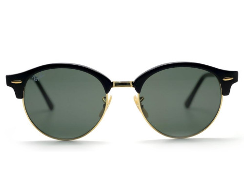 Lunettes de soleil Ray-Ban Clubround RB4246 901 Black/Gold | Revendeur Agréé Ray-Ban | product_reduce_price