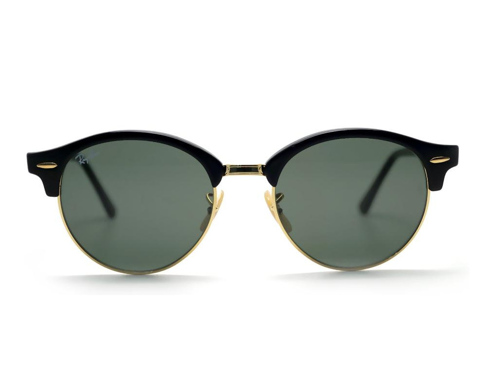 Lunettes de soleil Ray-Ban Clubround RB4246 901 Black/Gold | Revendeur Agréé Ray-Ban | product_reduce_price