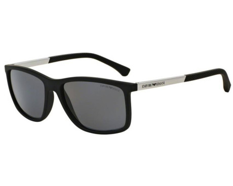 39325-Lunettes de soleil Emporio Armani EA4058 506381 Black Rubber | Revendeur Agréé Emporio Armani | product_reduce_price